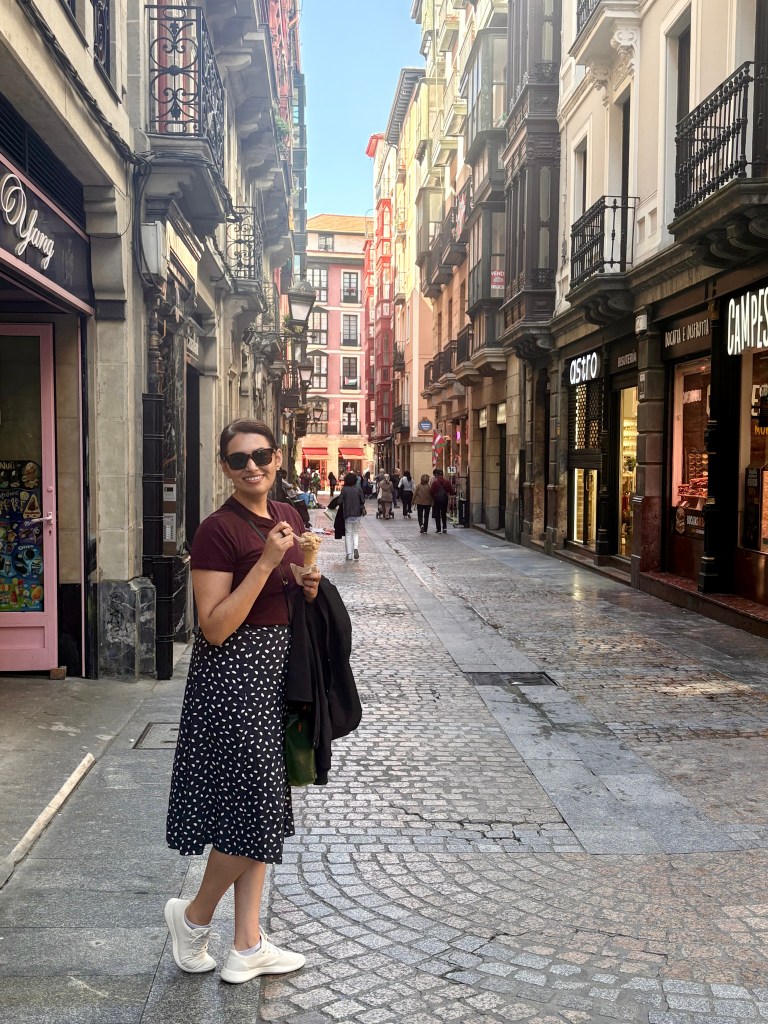 Eating Gelato in Bilbao, 2025